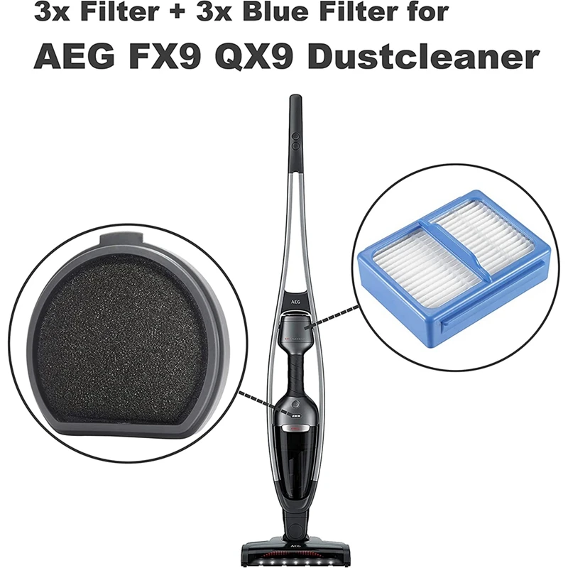 فلتر بديل لمرشح المكنسة الكهربائية AEG ASKQX9، فلتر ما قبل المحرك + طقم ملحقات فلتر النظافة
