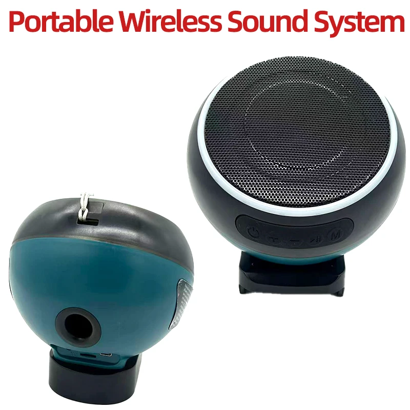 Portable Wireless Bluetooth Speaker with Support for Up To 38H 30W RGB-lit Tweeters Compatible For MT/Mil/BS 18V–20V Batteries