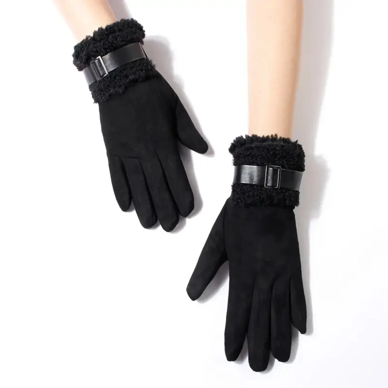 Warm Suede Winter Gloves for Women - Touch Screen Outdoor Riding Gloves, Stay Cozy this Winter! Face paint stencils Henna black