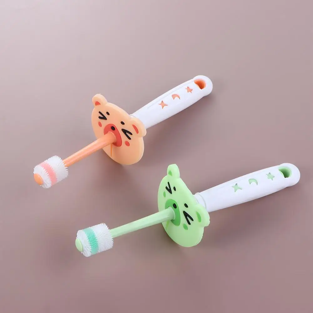 Bristle For Children Short Handle Baby Training Teeth Brushes Kids Teeth Care Oral Care Brush 360 Degree Silicone Toothbrush