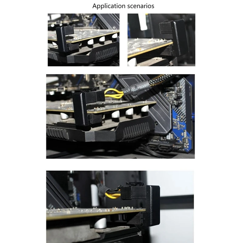 1 Pc Graphics Card Power Supply 180-Degree Steering Connector, Female-To-Male Adapter