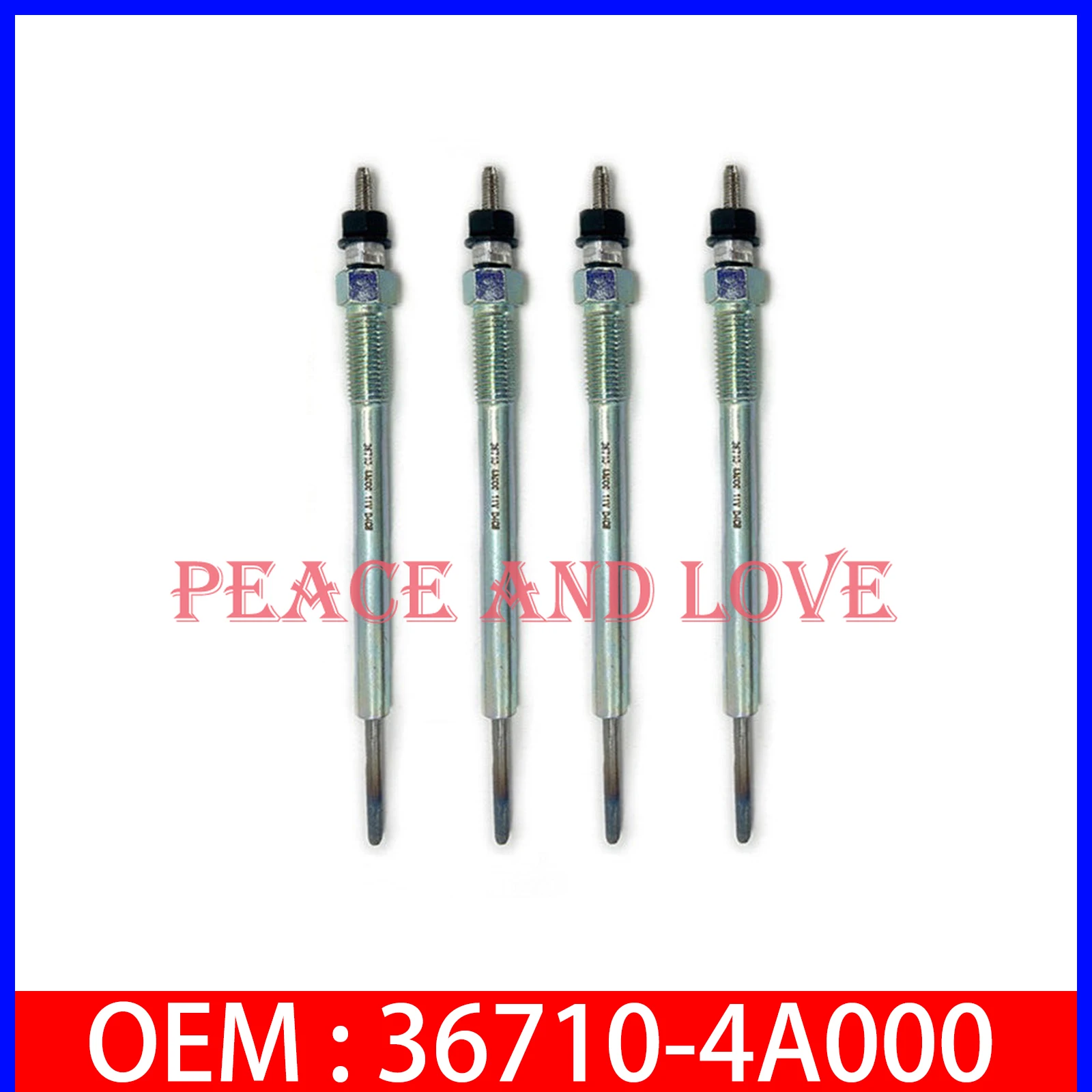 

4PCS 36710-4A000 36710-4A100 Diesel Heater Glow Plugs For Hyundai KIA Sorento 2.5L 2003-2009 367104A000