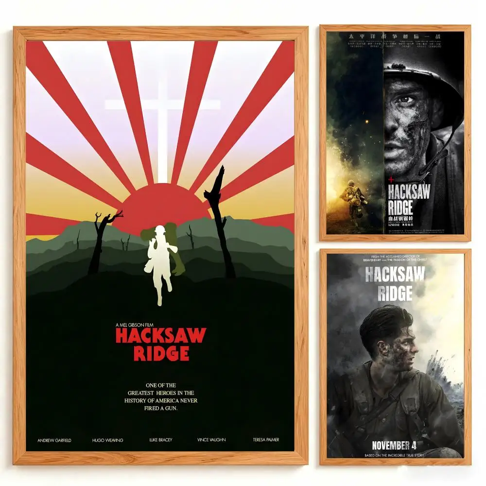 Movie Hacksaw Ridge Poster Wall Art Poster Prints Home Wall Decor Gift for Living Room, Bedroom Bar & Parlor
