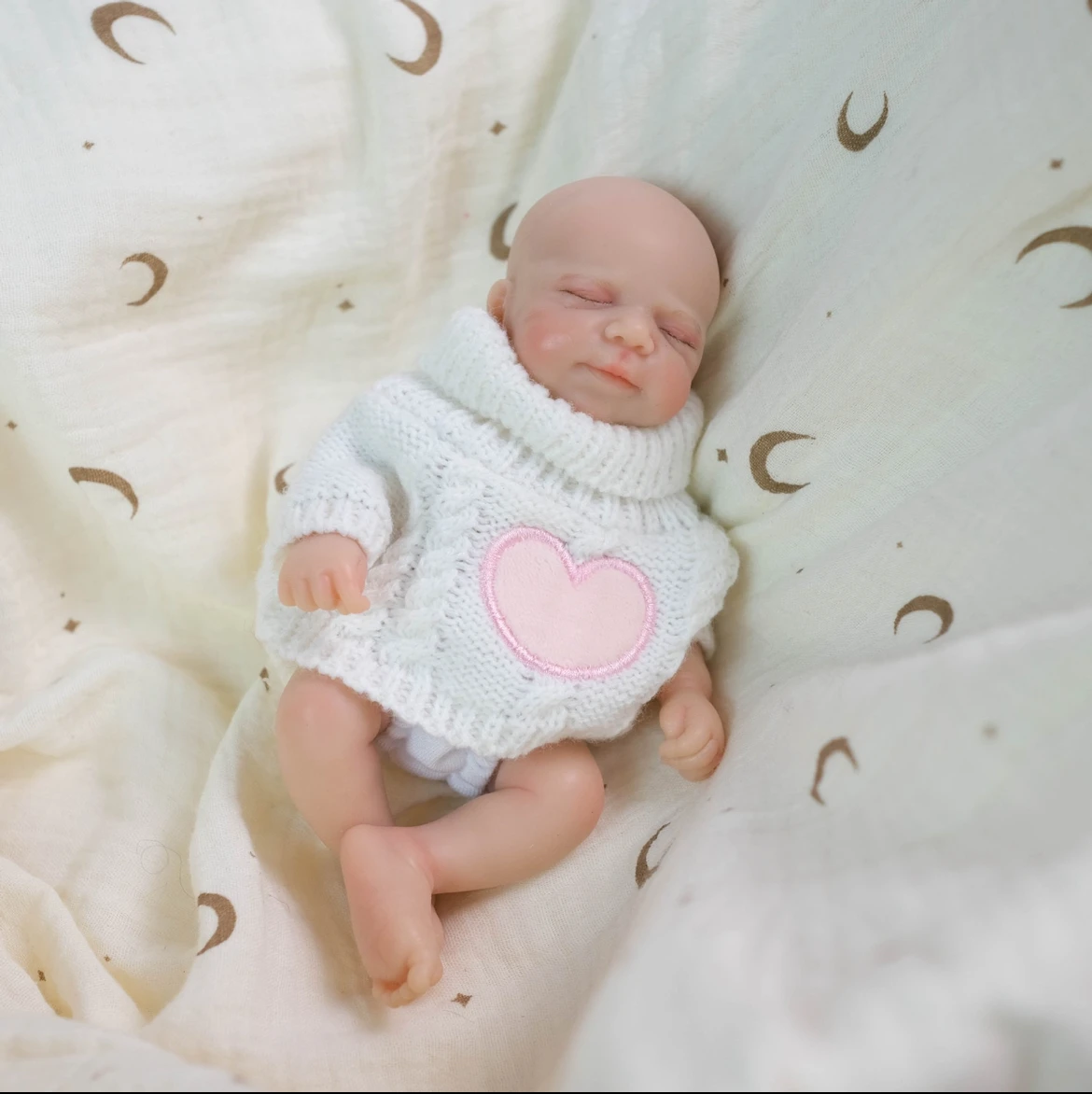 8inch Angelic Reborn Baby Doll: Soft Silicone Solid Body, Hand-Painted Details, Adorable Toy, Best Xmas Present for Girls - Image 2