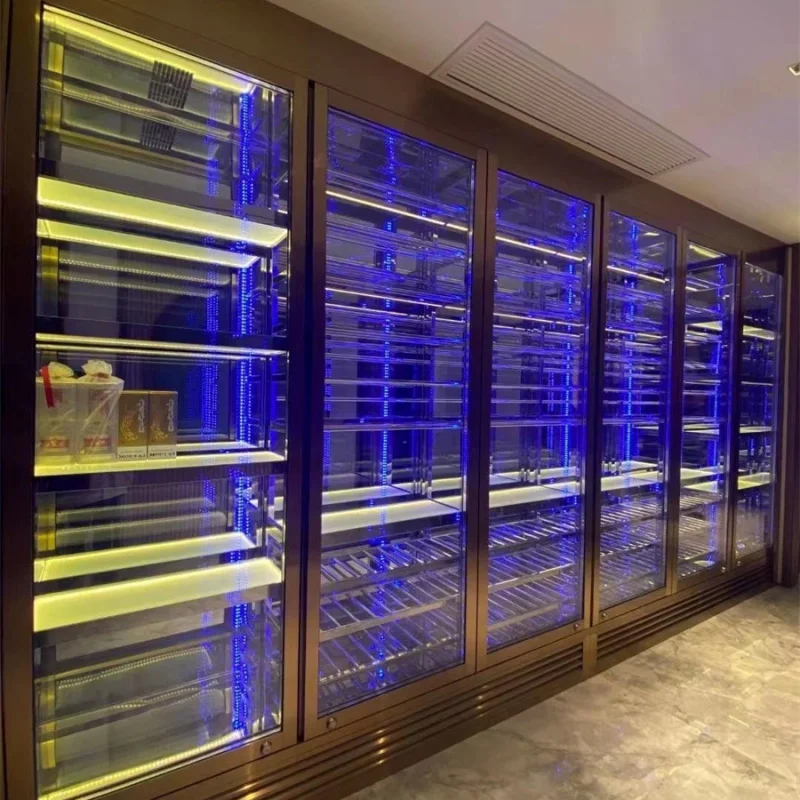 

Customize.Aluminum Alloy Wine Cabinet Organizer Stainless Steel Robotic Wine Storage Living Room Hotel or Wine Cellar