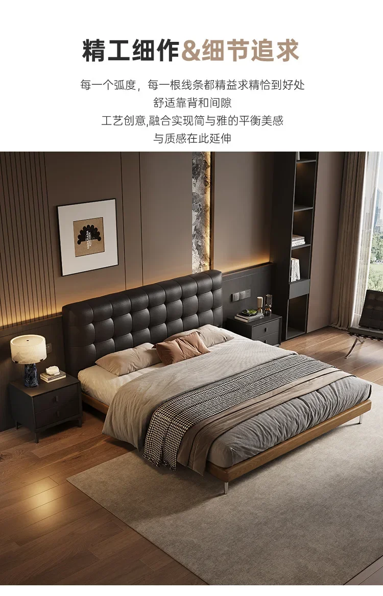 Vintage, Letto in Pelle, Doppio, Medievale, Waffle, Arte in Pelle