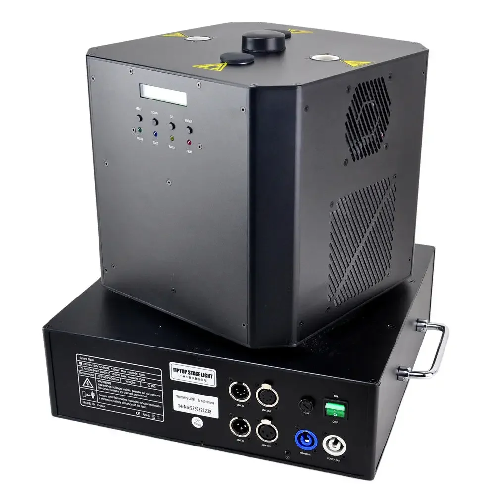 Dual Head Rotation Cold Spark Machine Fireworks Waterfall Cold Spark Fountain Machine