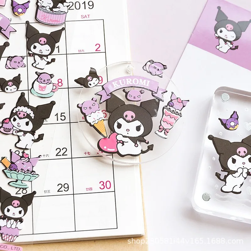 Sanrio Cinnamoroll Kuromi Anime Hand Ledger Stickers Cute Cartoon My Melody Diy Sticker Lovely Toys Gifts for Girls