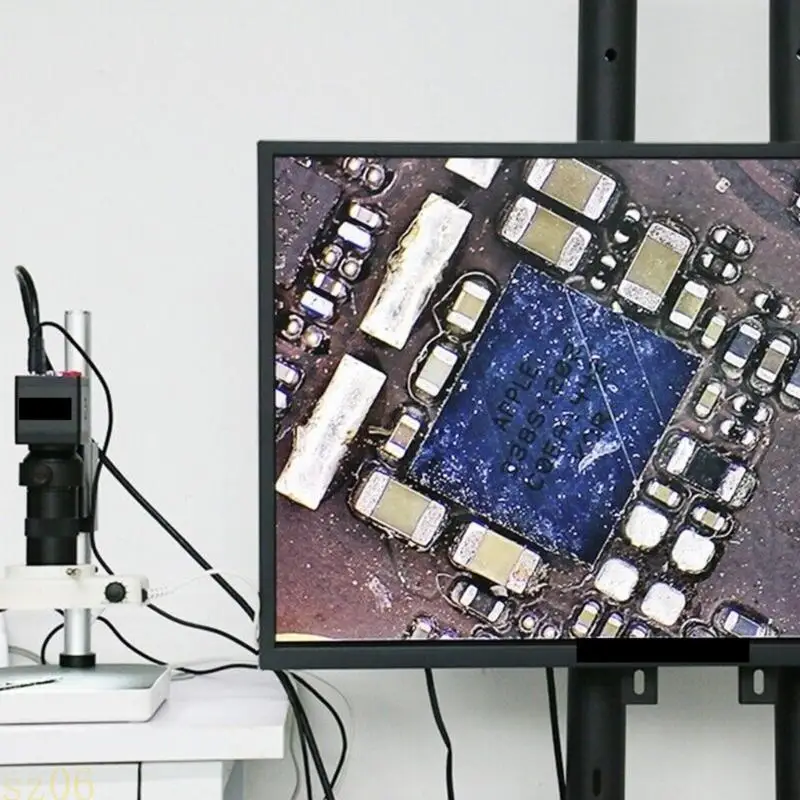 Q2Q4 การขยายปรับ 100X C Mount เลนส์สำหรับแผงวงจรตรวจสอบกล้องจุลทรรศน์เลนส์ 0.5-3X ซูมเลนส์ขยาย