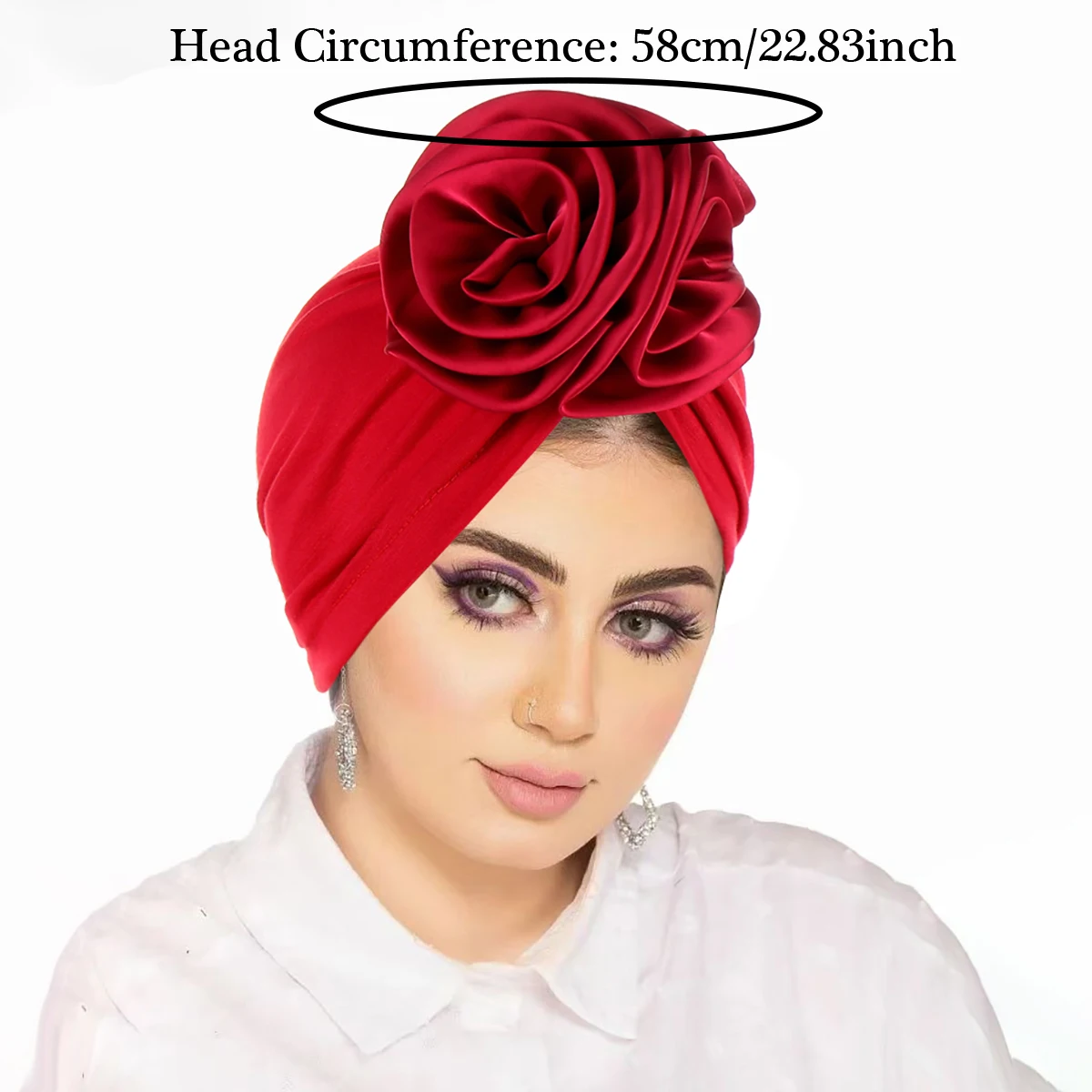 Chapeaux Hijab Turban à fleurs en Satin, nouvelle mode, enveloppe de tête africaine, chapeaux musulmans élastiques, casquette de chimio respirante pour femmes et filles, 2025