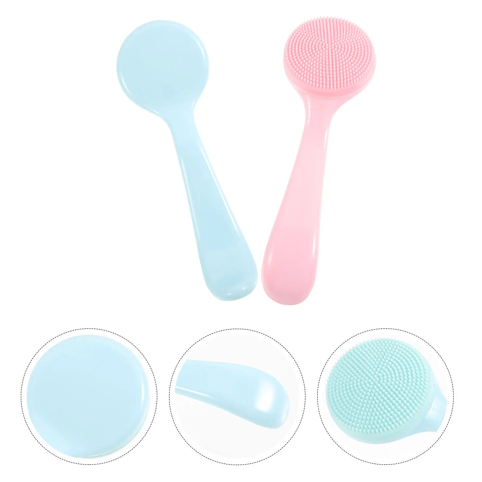 2 قطعة سيليكون الوجه الغسيل لطيف قابلة لإعادة الاستخدام فرشاة تنظيف الوجه للبشرة الحساسة التنظيف العميق مقشر أداة #2