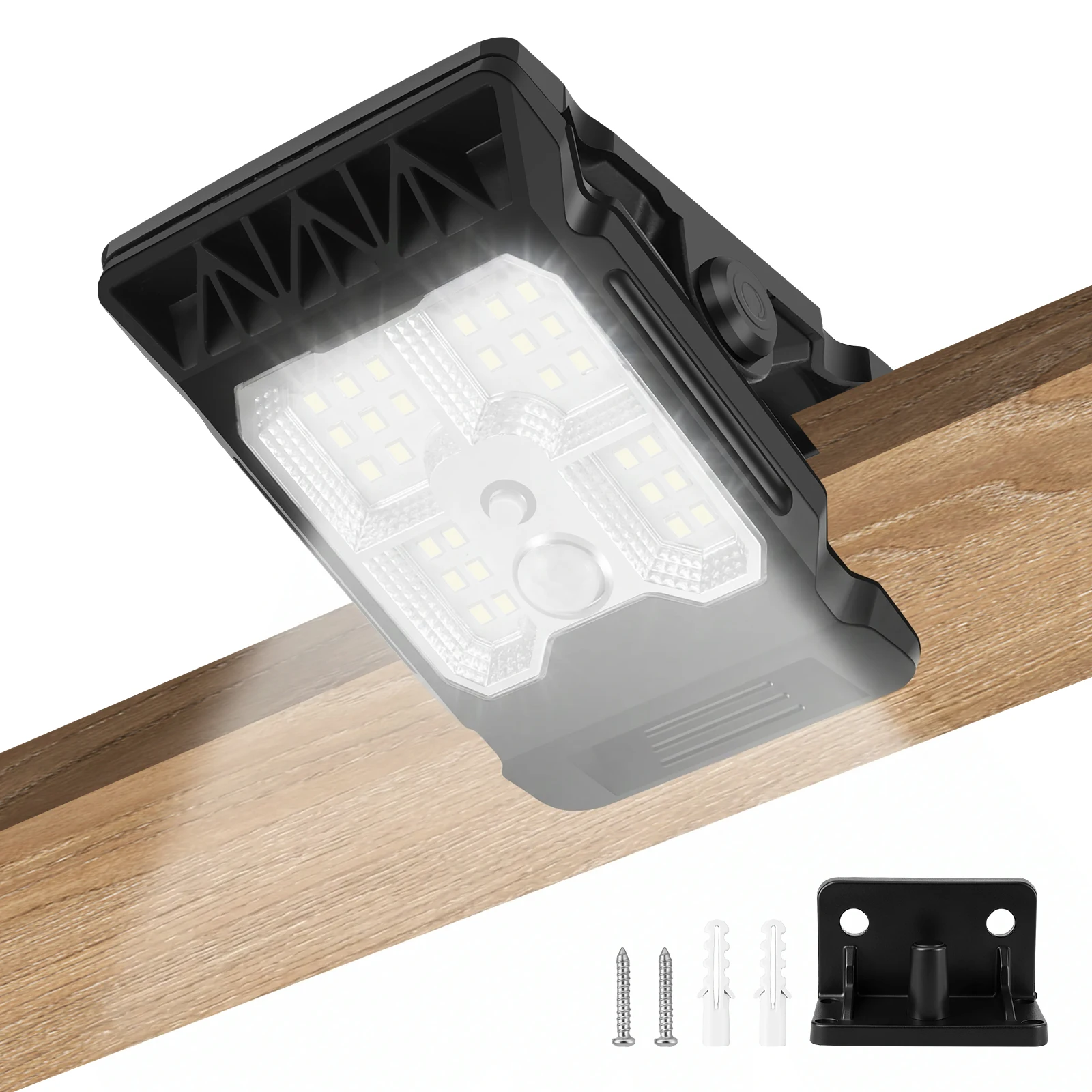 Solar Street Lights Outdoor Solar Lamp Clip Light With 3 Light Mode Waterproof Motion Sensor Security Lamp for Garden Path Yard