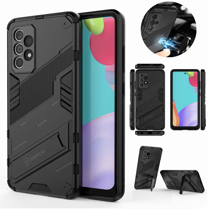 For Samsung Galaxy A52 A72 A12 Case Magnetic Holder Armor Cover For Samsung A22 A82 A32 A42 A02 A03S Shockproof Bracket Cases