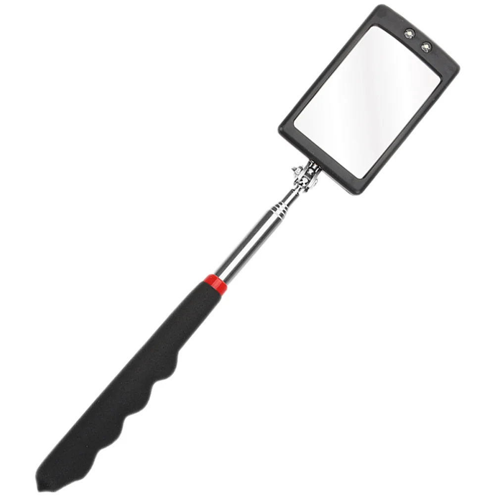 Specchio d'Ispezione LED Telescopico con Giunto a Sfera Doppio Girevole a 360 Gradi per Riparazione Auto, Barca, Campeggio, Pesca, Estensibile per Meccanici