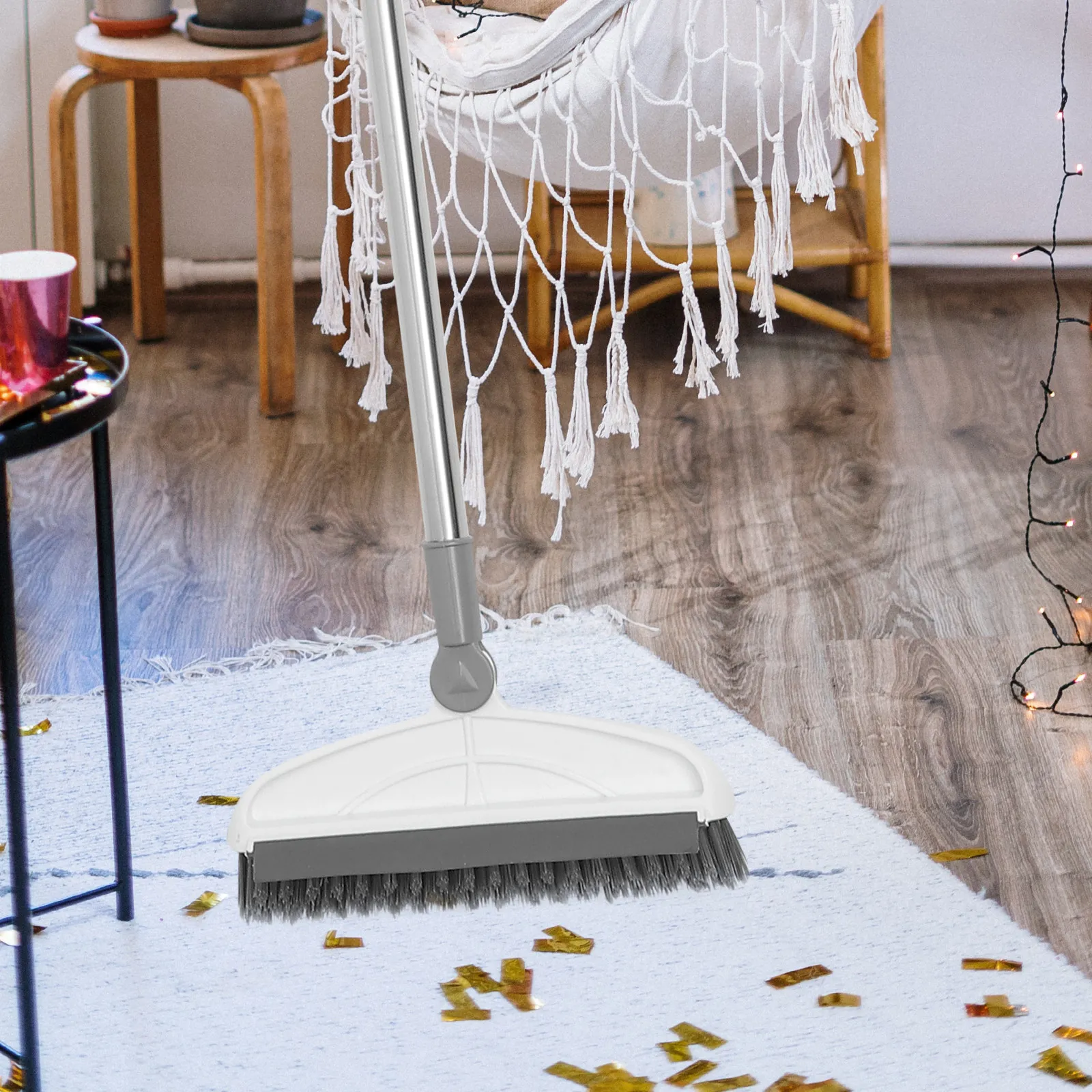 Professional Floor Scrub Brush Long Handle Heavy Duty Bathroom Cleaning Tool Ergonomic Design Hang Hole Floor Scrubber Brush