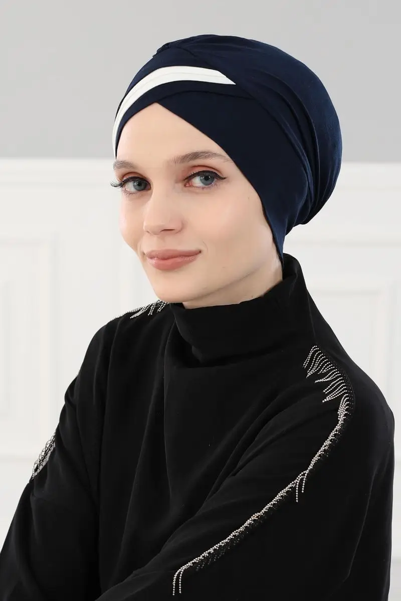 Cor dobro penteado osso azul marinho