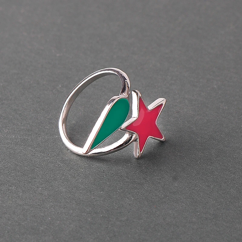 Anillo de Anime Hunter X Hunter Hisoka, anillos de dedo ajustables en forma de lágrima para mujeres y hombres, joyería de pareja