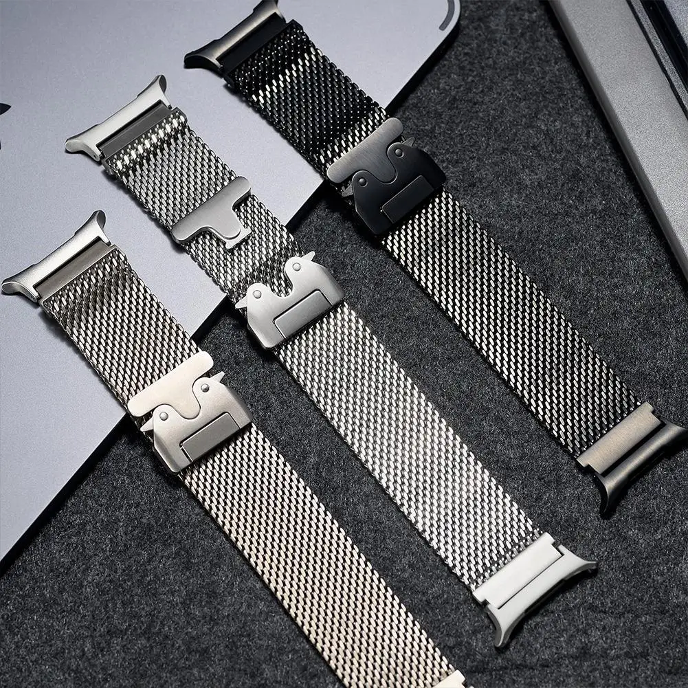 Correa de titanio para Samsung Galaxy Watch Ultra 47mm para hombre Ultra 7, hebilla de paracaídas segura X7M4