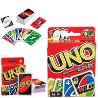 UNO Solitaire Classic Mattel Standard Edition Family Party Super Fun Hot Desktop Puzzle Game Multiplayer Playing Cards Wholesale