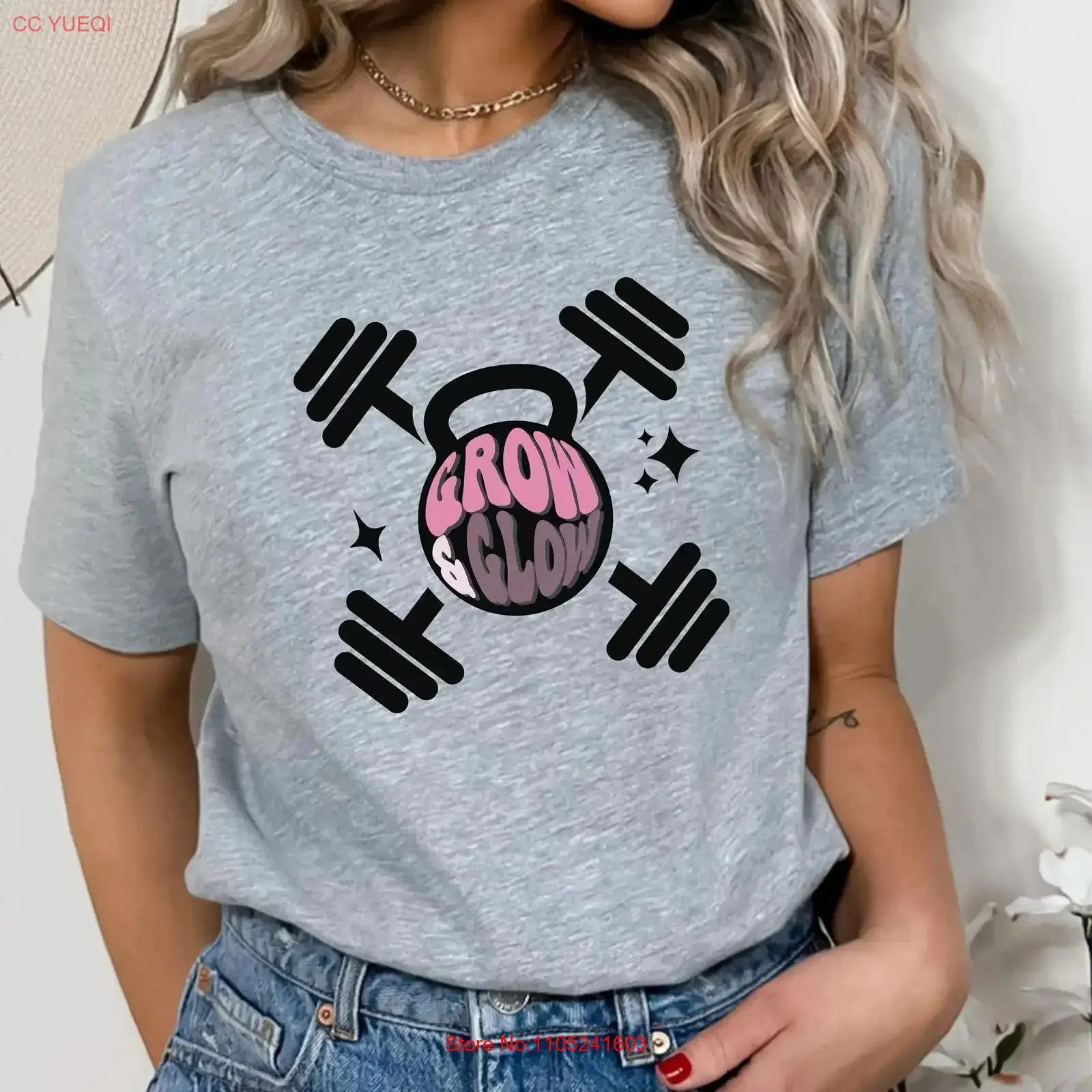 WorkouT T Shirt Strong Woman Lifting Barbell Weightlifting Gym Apparel Motivation for Her Muscle vintage Washed