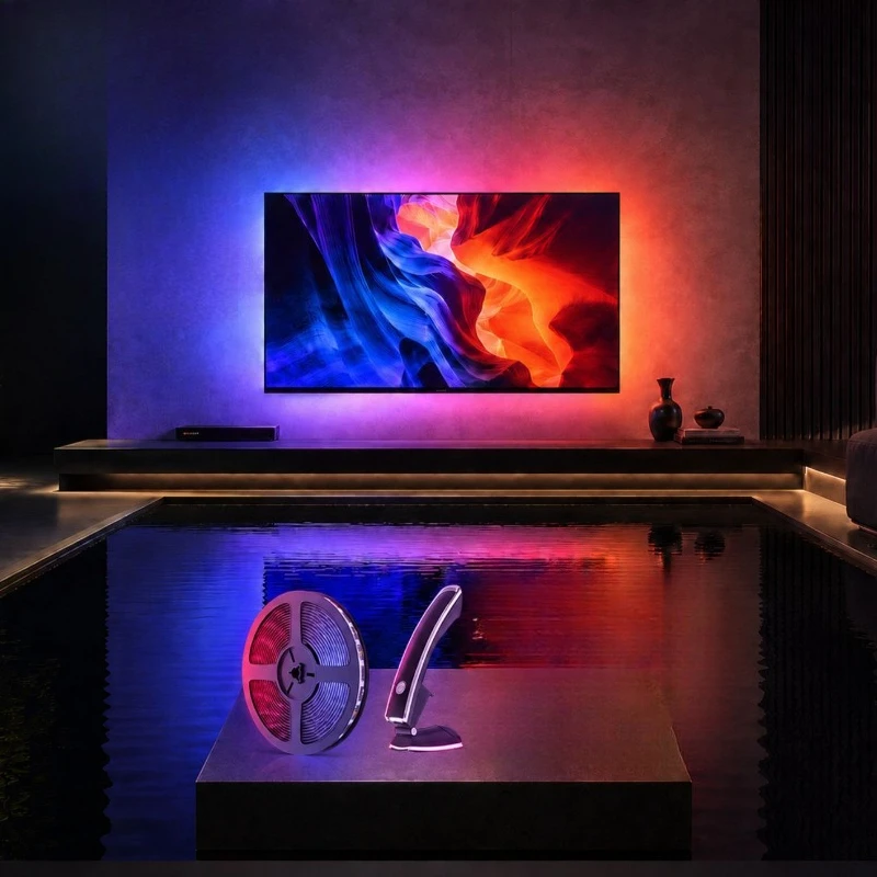 12V follow-up ambient light with screen, living room TV background ambient light