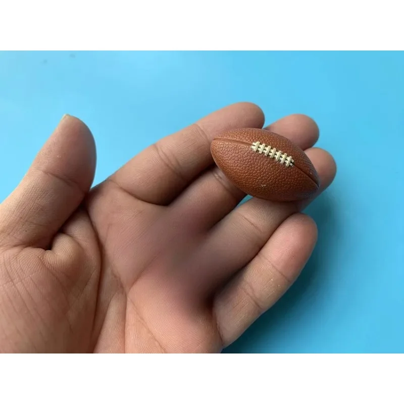 

1/6 Scale Mini Rugby Soft Rubber Material Soldier Scene Athlete Ball Model for 12inch Action Figure Dolls Component Props