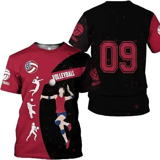 2024 New America Volleyball Jersey TShirt Kobiety Mężczyźni T-shirt Krótki rękaw Sportowe szybkoschnące topy Letnie oddychające koszulki Odzież