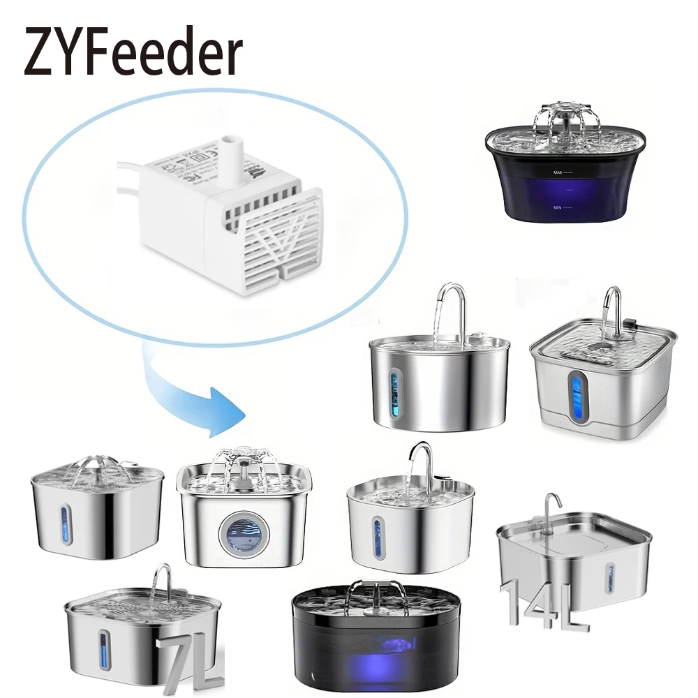 1 Stück Wasserpumpe für Haustierbrunnen, bürstenlose Wasserpumpe 5V DC, ultra-leise, USB (ohne Stecker, nur Wasserpumpe für Brunnen)
