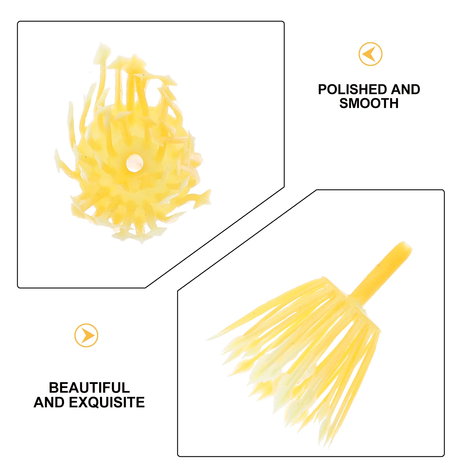 30 قطعة من الزهور المحاكاة للسبع البلاستيكية الواقعية DIY الزهور الاصطناعية لصنع البطاقات إكليل القصاصات باللون الأصفر