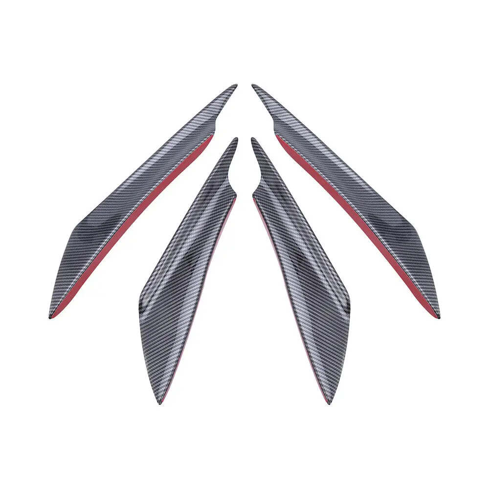 LAICY 4PCS For Mitsubishi Lancer EVO 2002-2017 Car Front Bumper Canard Splitter Lip Splitter Fins Diffuser Guard Body Spoiler