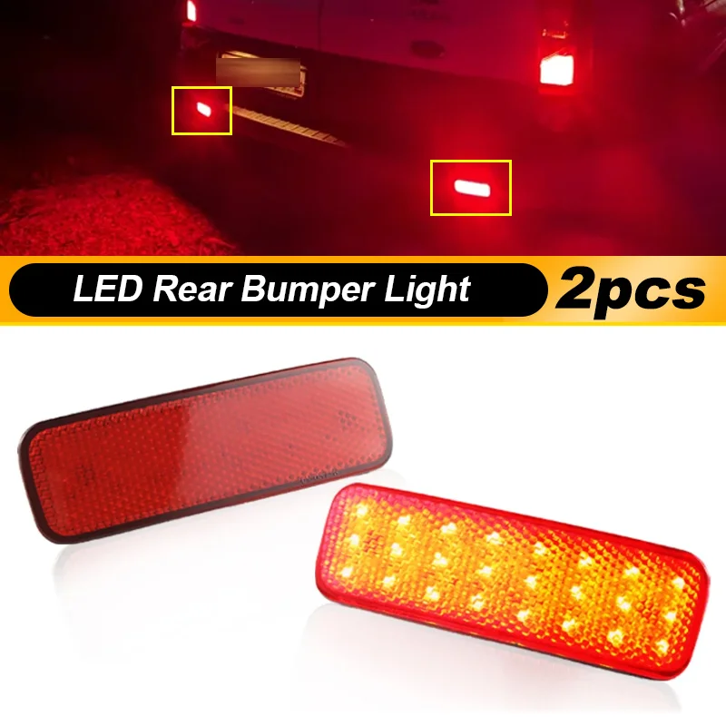 

For Ford Transit Van Custom Connect Red LED Rear Bumper Reflector Tail Light 2013-up