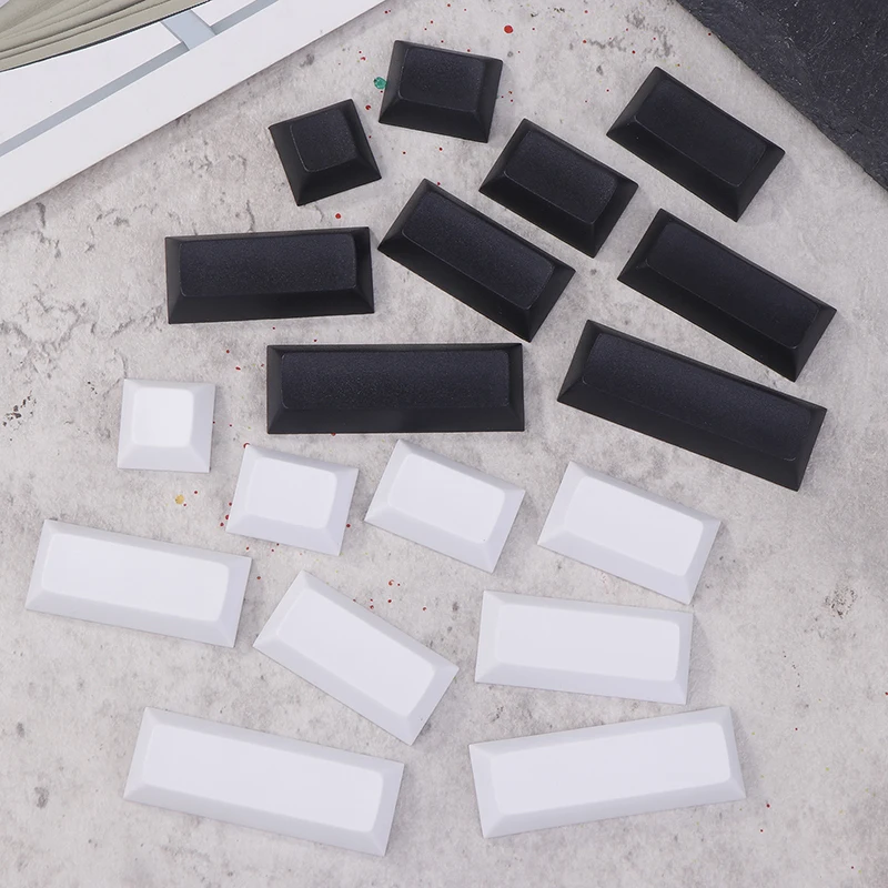 9PCS/Set PBT Space Keycaps Profile Keycap PBT Space Keycaps 1.25/1.5/1.75/2/2.25/2.75U Split Spacebar Black White