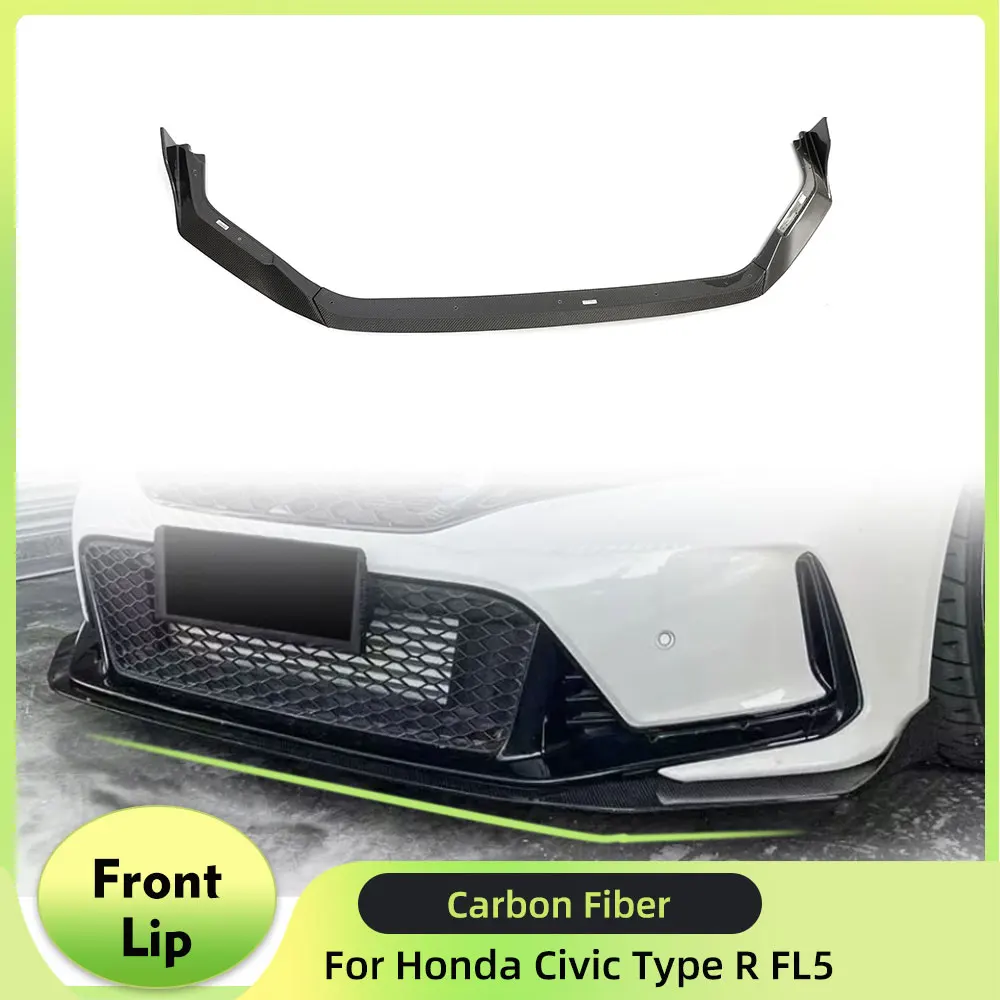 

Carbon Fiber Front Bumper Lip Splitters for Honda Civic Type R FL5 Hatchback 4-Door 2023 Front Lip Chin Protector Guard 3PCS