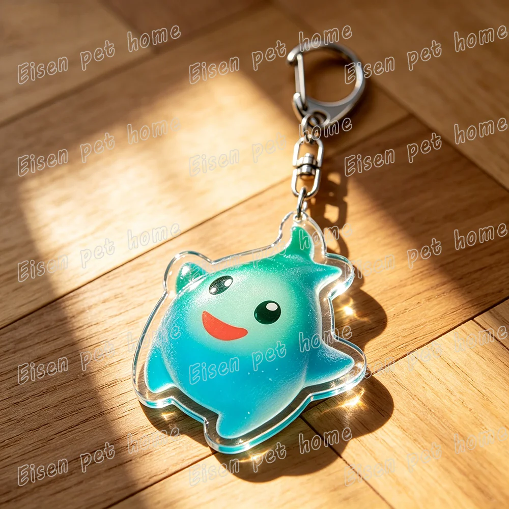 Fashion Movie Cute Bule Star Keychains for Accessories Bag Charm Lumalee Luma Keyrings Jewelry Fans Art Gifts