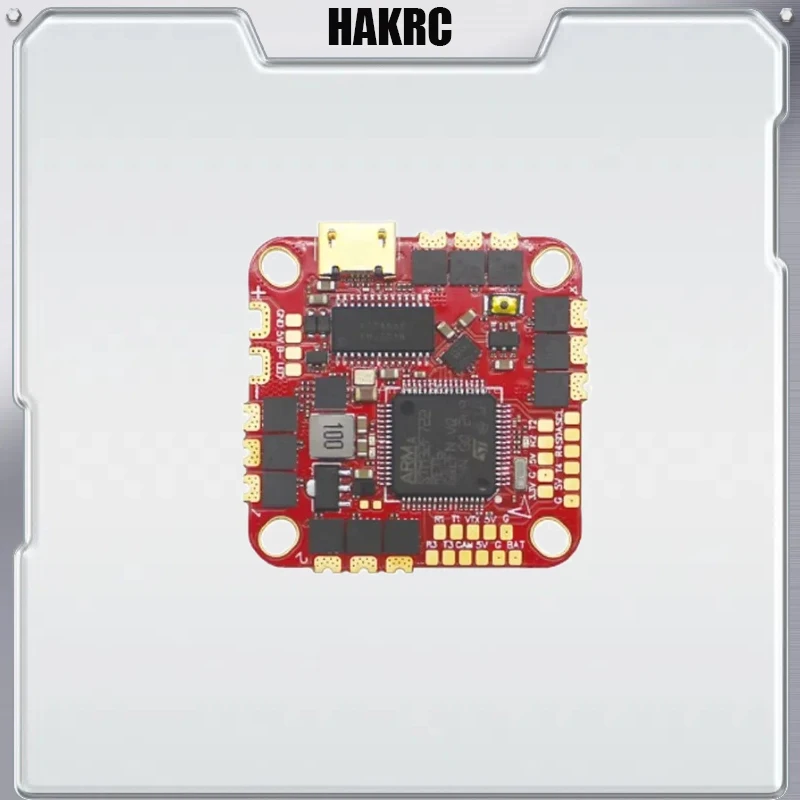 HAKRC F722 40A AIO Flight Controller Built-in 40A ESC STM32F722RET6 AT7456E OSD Barometer 5V/3A BEC Dual USB FPV
