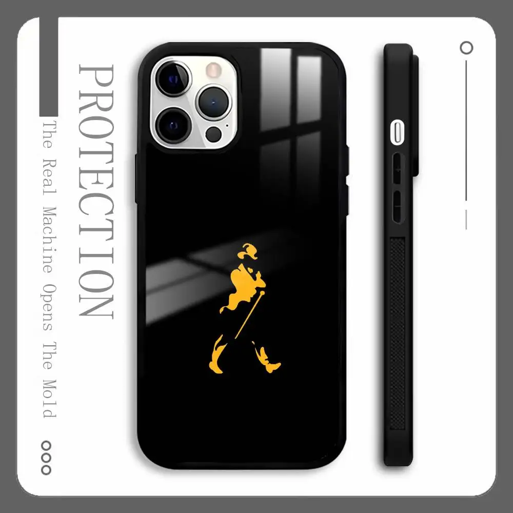 Mode J-Johnnie Walker Logo Telefon Fall Für IPhone 16 15 14 13 12 11 Pro Max Plus Mini magnetische Magsafe Drahtlose Lade Abdeckung