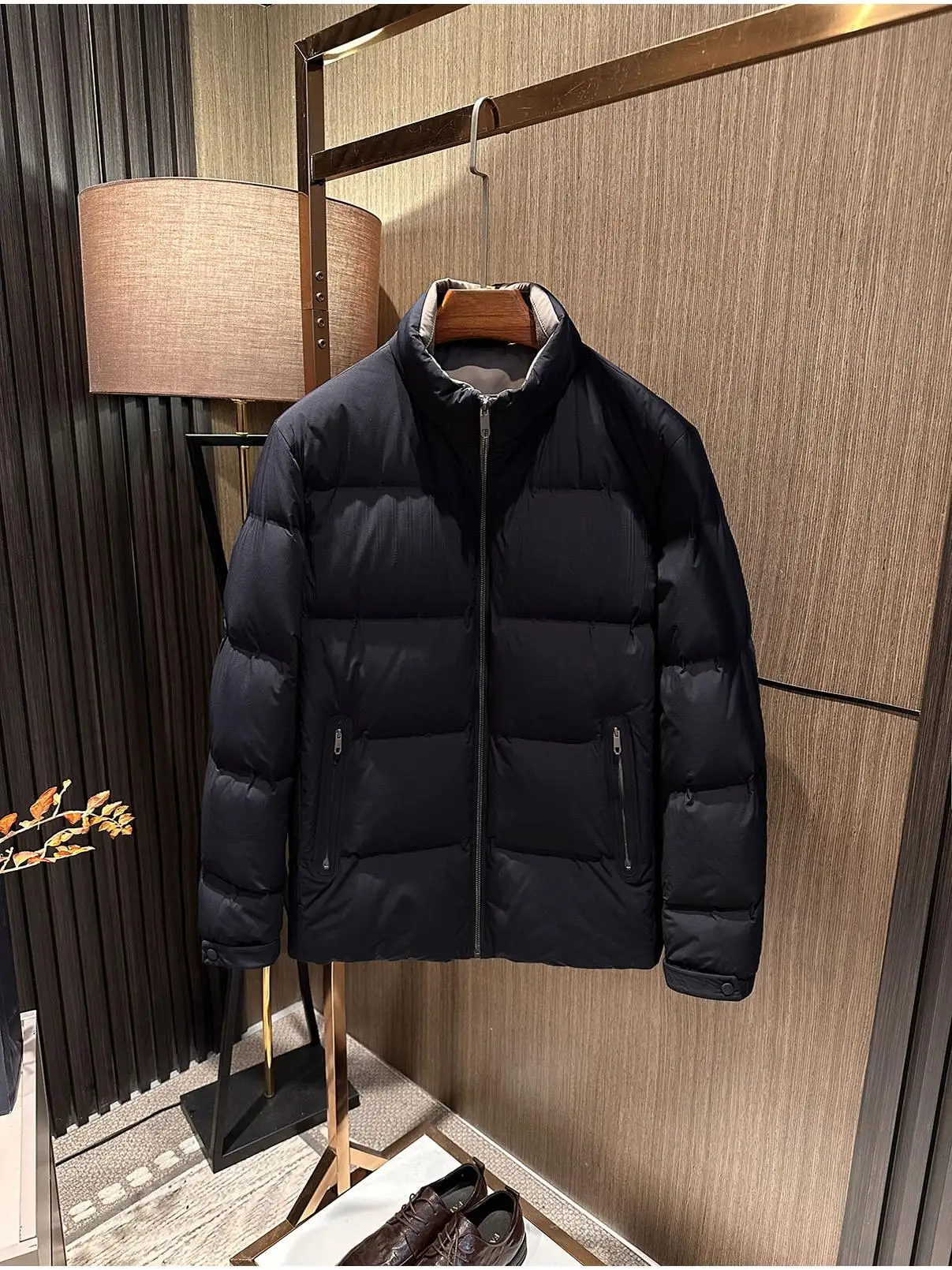 

Мужская повседневная куртка-пуховик с воротником-стойкой, универсальный простой дизайн, высокое качество, теплая, модная, городская, стильная.