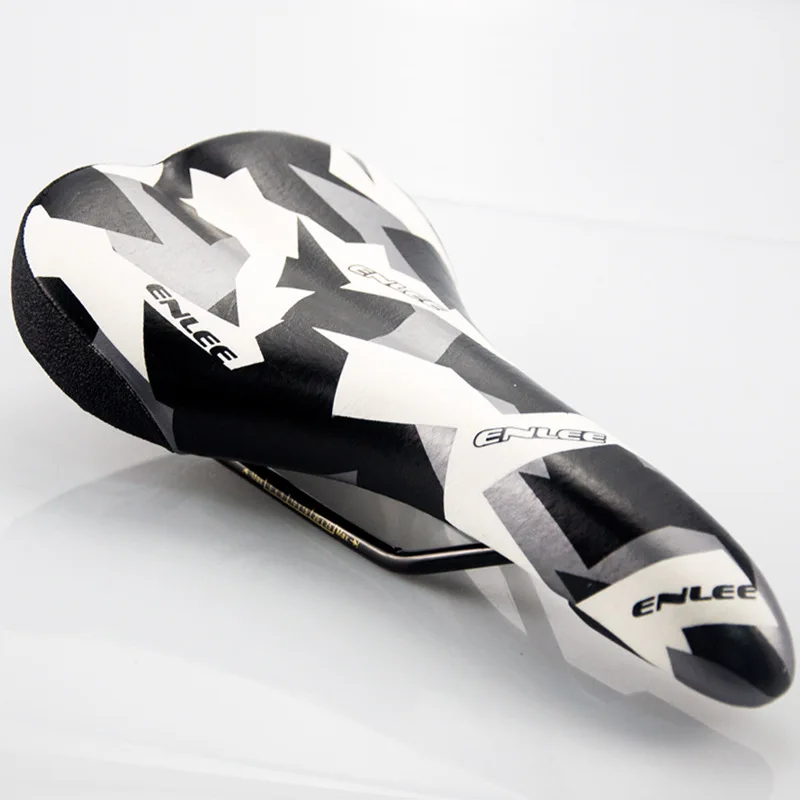 ENLEE Bicycle Saddle Mountain MTB Road Bike Cushion Shock Absorber Saddle Wide Comfortable Surface Big Seat Lightweight