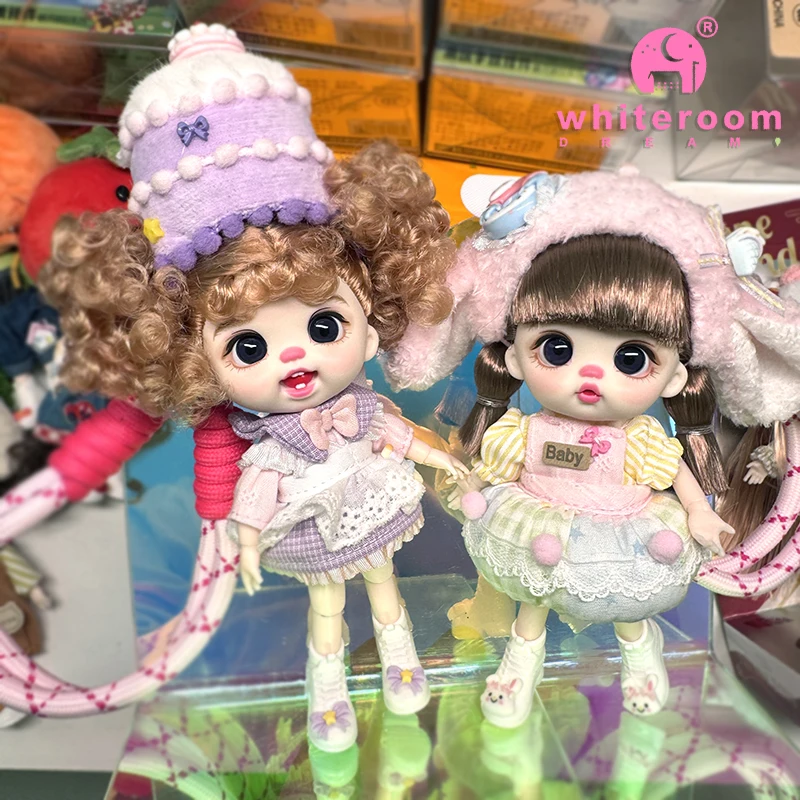 

Mini Dolls for girls Labbu TOY pocket blyth Boy girl Doll Barbi cry Baby Rainbow Ball jointed doll Mobile phone Decoration