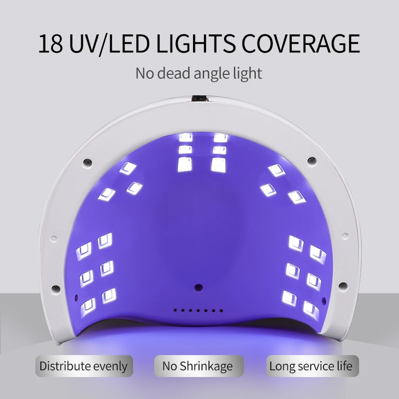 เครื่องอบเล็บยูวีแอลอีดีแบบพกพา สำหรับอบเจลขัดเงา อุปกรณ์ทำเล็บมือ