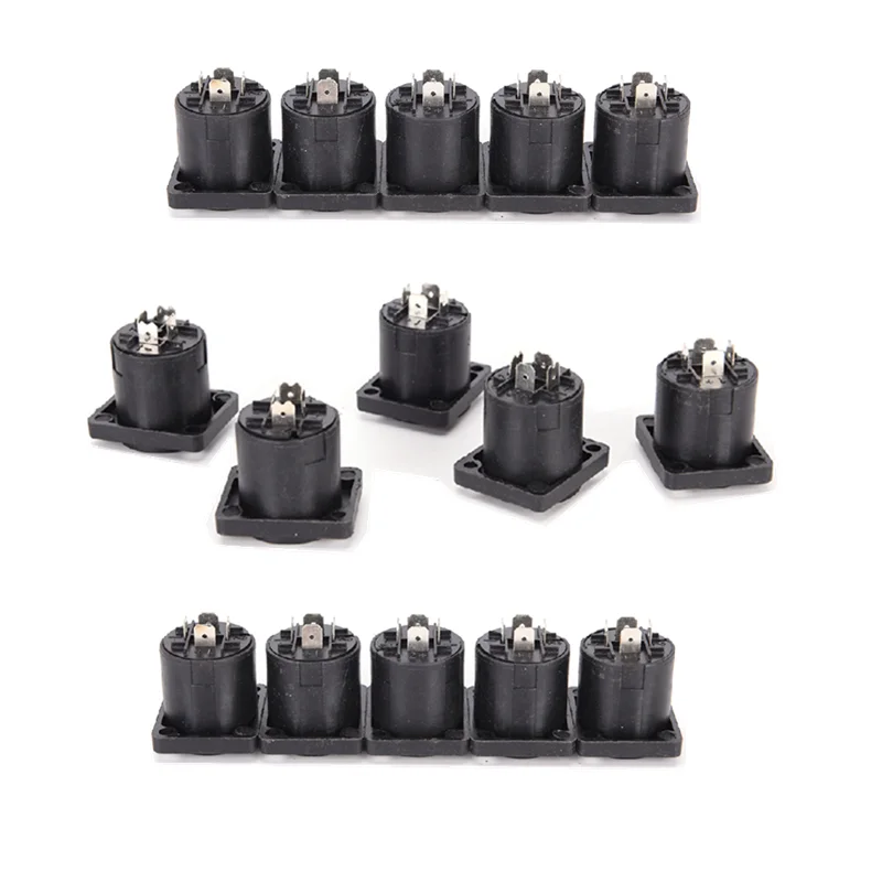 

HOT 4 Pin Speakon Female Jack Socket Connector Audio Loudspeaker Amplifier Converter for PA Amplifier Cable 10pcs/lot