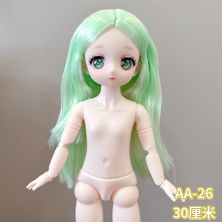 소년과 소녀용 1/6 BJD 인형 장난감, 볼 조인트 스위블 네이키드 메이크업, 귀여운 만화 인형, 28cm