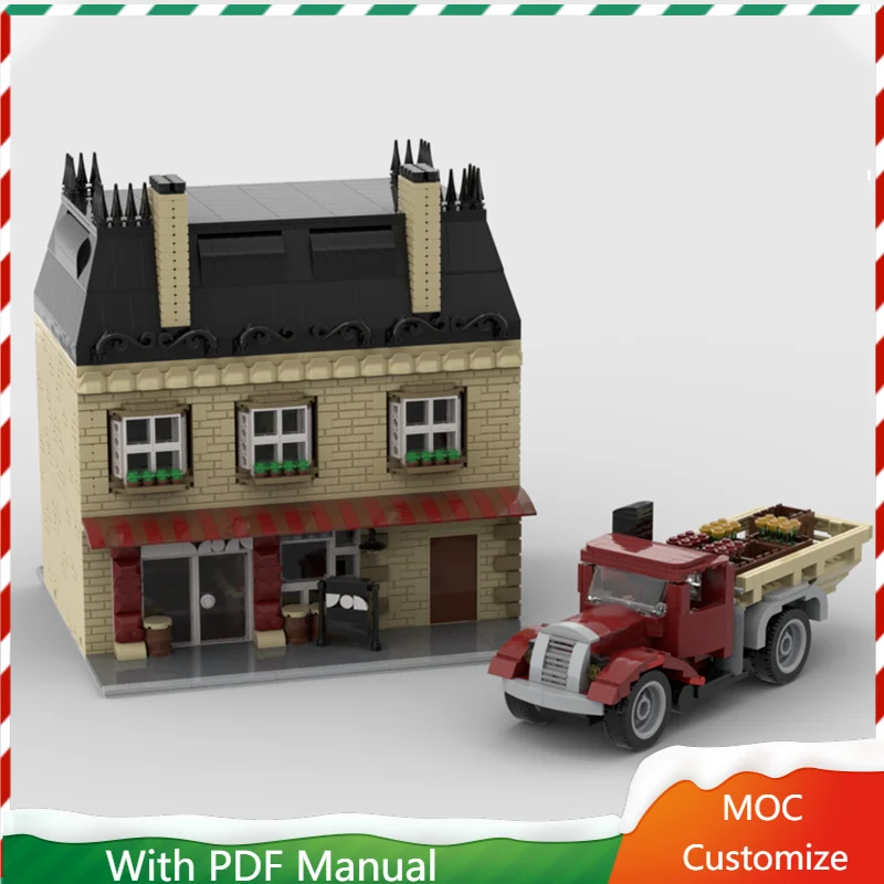 

Новый 2958 шт., хит продаж, Moc, средневековый роскошный винный магазин, строительный блок, настроить, сделай сам, образовательная сборка, детские игрушки, подарки-сюрпризы