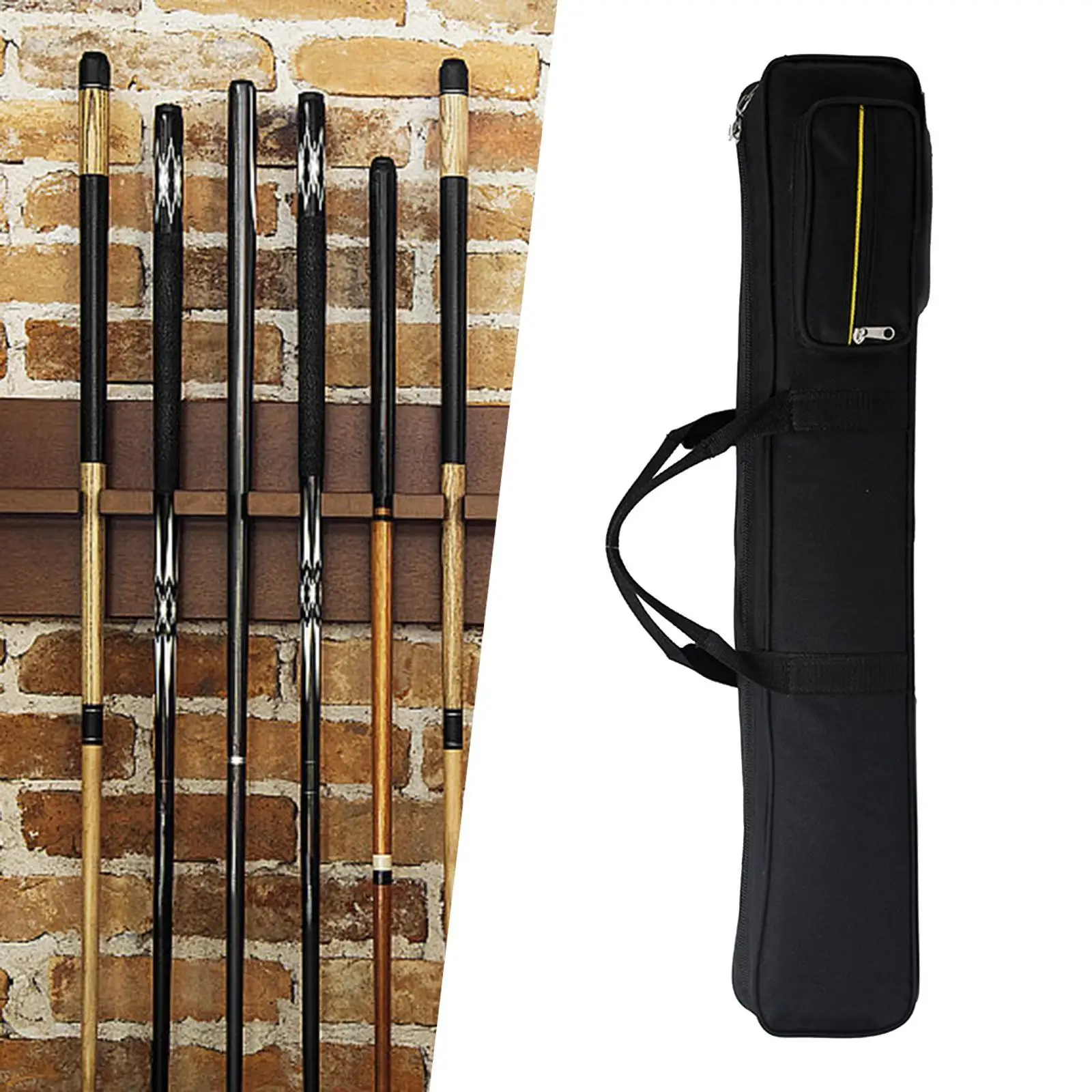 

Billiard Cue Case Oxford Cloth Protective Soft Bag Ample Multi-pocket Storage for Pool Cue Tips and Chalk for Billiards