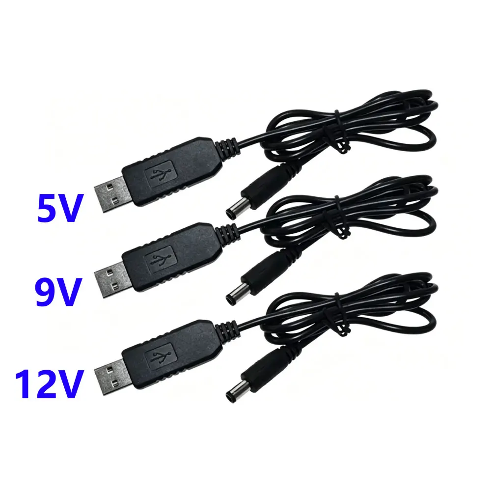 1pcs USB power boost line DC 5V to DC 9V / 12V Step UP Module USB Converter Adapter Cable 2.1x5.5mm Plug