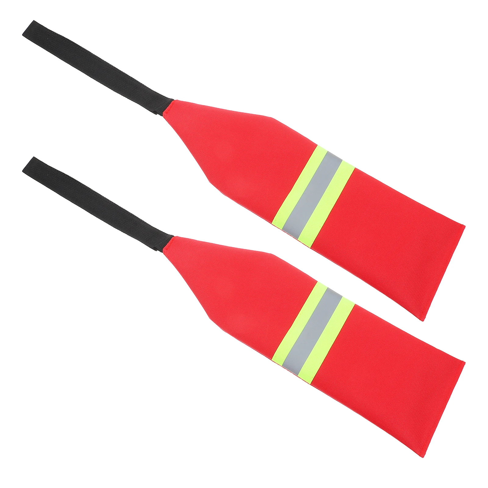 

2 Pcs Kayaking Travel Tow Flag High Visibility Safety Reflective Alert Bicycle Warning Boat Tail Ribbon