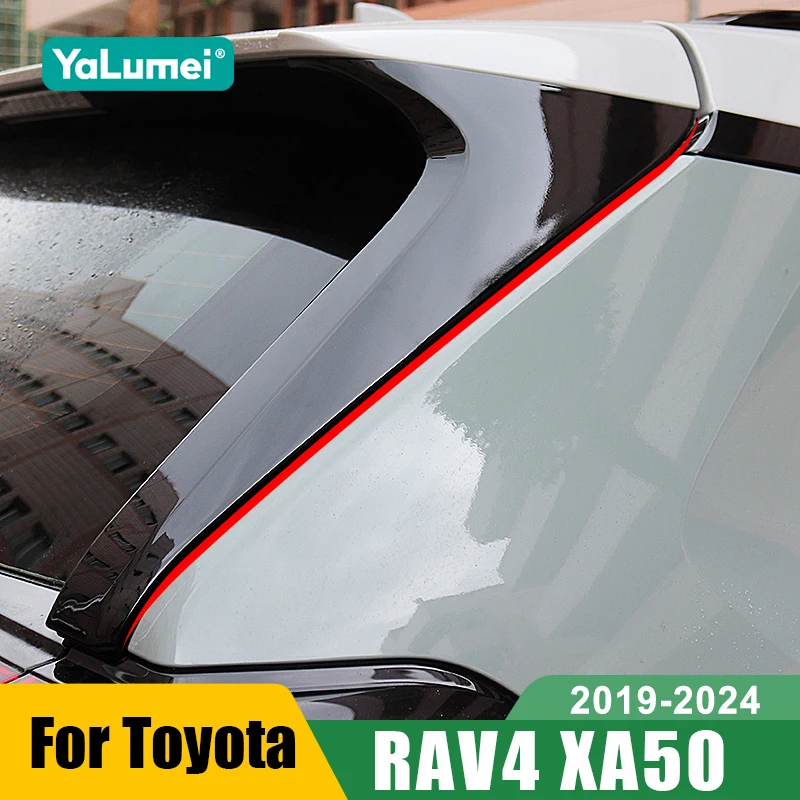Für Toyota RAV4 XA50 2019 2020 2021 2022 2023 2024 Hybrid Gloss Black Carbon Fiber Hinten Fenster Seite spoiler Flügel Zubehör