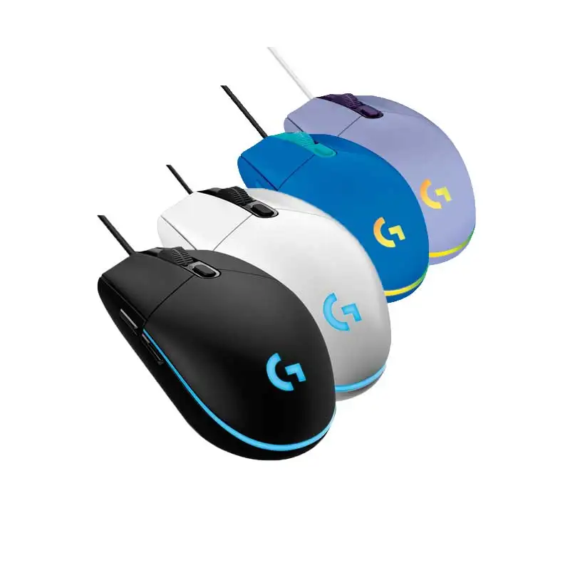 Novo G102 mouse com fio gamer juego rgb mouse g203 8000dpi mouse de computador com fio