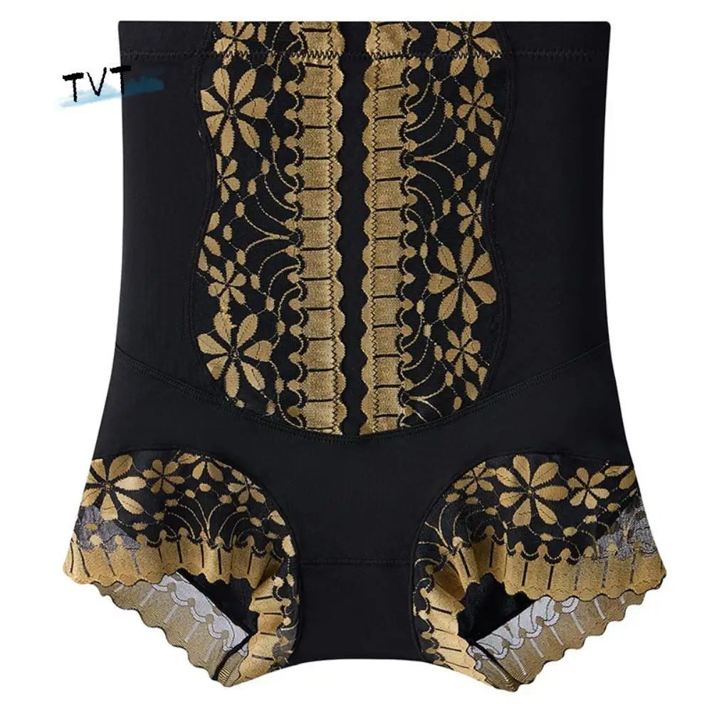 

Lace Flower Tummy Control Underwear High Waist Belly Contracting Slimming Underpants Briefs Seamless Body Shaping Shapewear