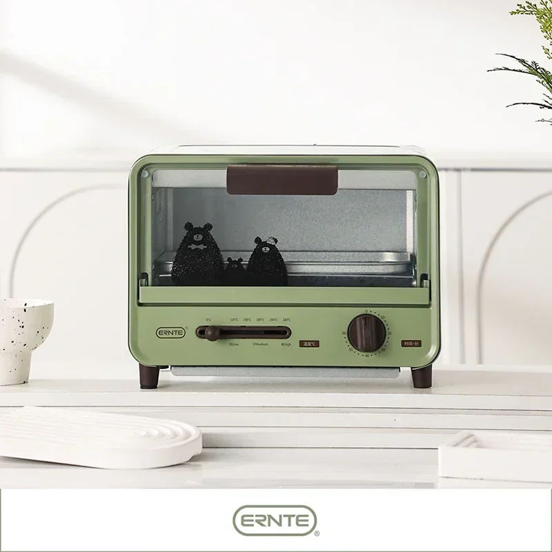 ERNTE Single layer Household Small Retro Multi functional Oven [Retro Green]